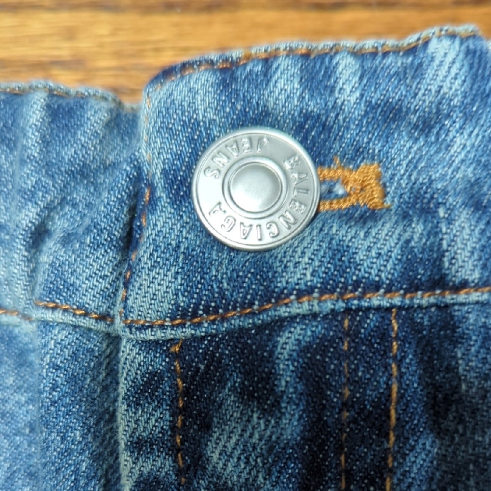 Balenciaga Blue and Green Relaxed Jeans - Picture 6 of 10
